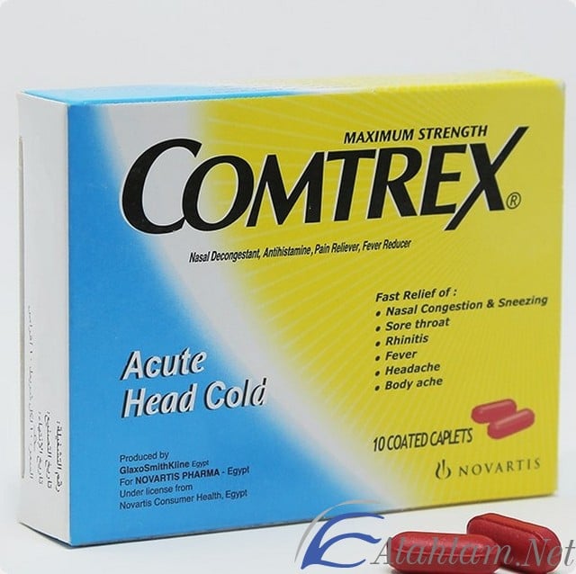 دواعي استعمال اقراص كومتركس لعلاج نزلات البرد Comtrex
