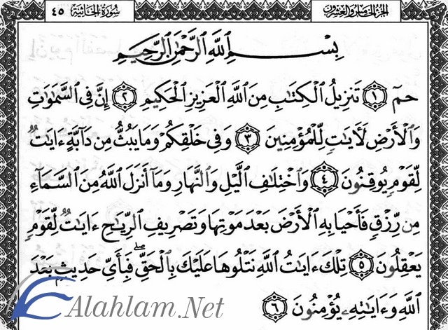 فضل قراءة سورة الجاثية