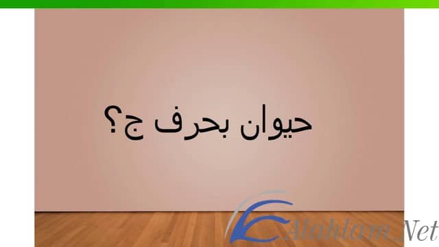اسم حيوان بحرف الجيم ج