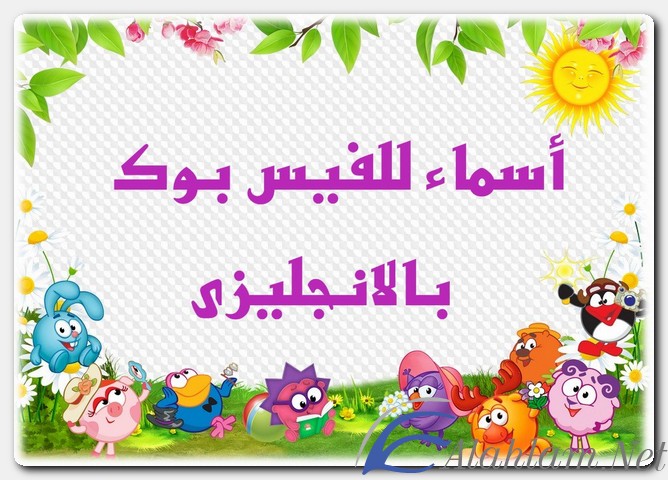 أسماء للفيس بوك بالانجليزى