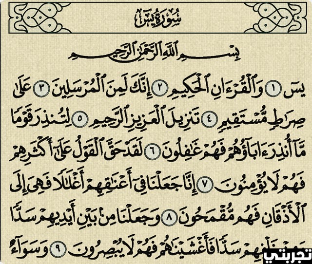 تجربتي مع سورة يس