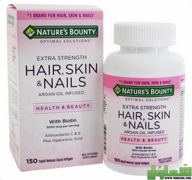 حبوب hair skin nails