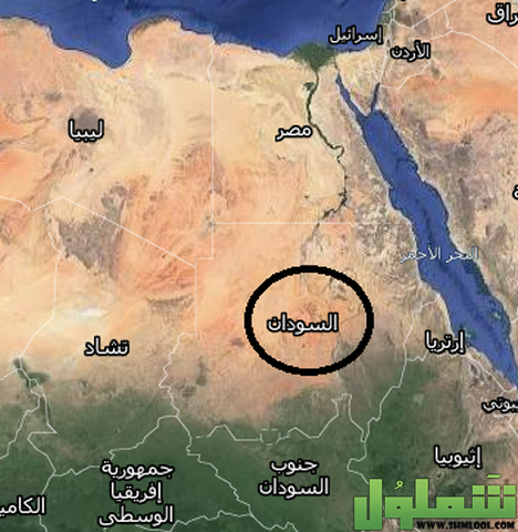 خريطة السودان