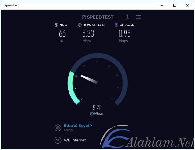 رابط موقع قياس سرعة النت سبيد تست